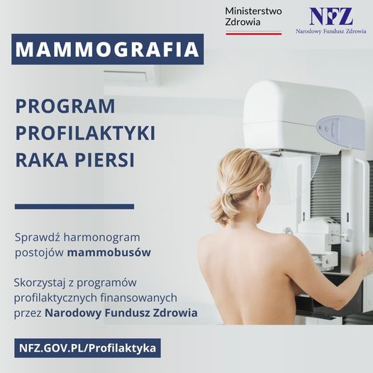 Plakat "Mammografia - program profilaktyki badań piersi"