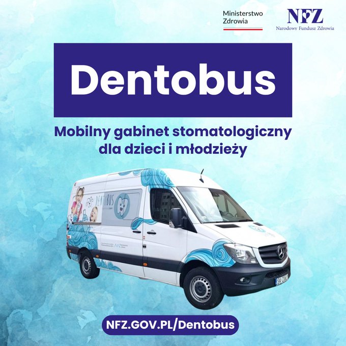 plakat ze zdjęciem dentobusu