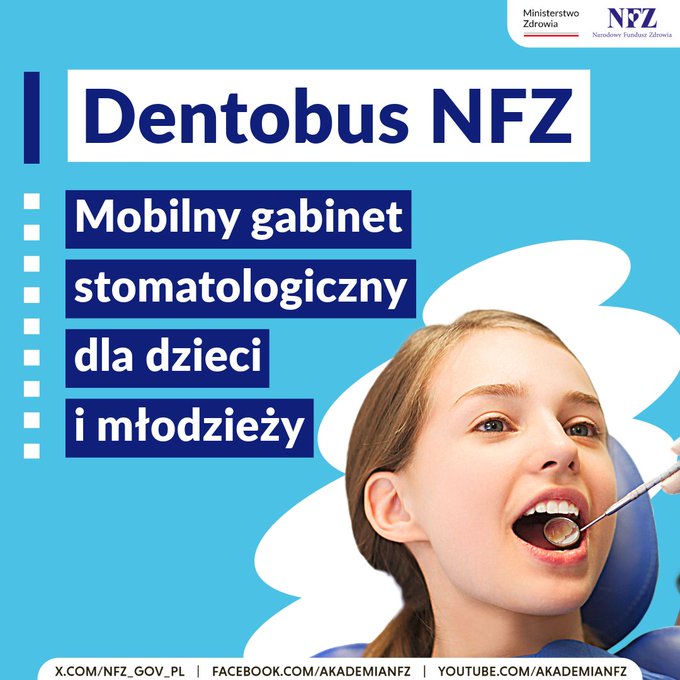 plakat z ilustracją dziecka podczas zabiegu stomatologicznego
